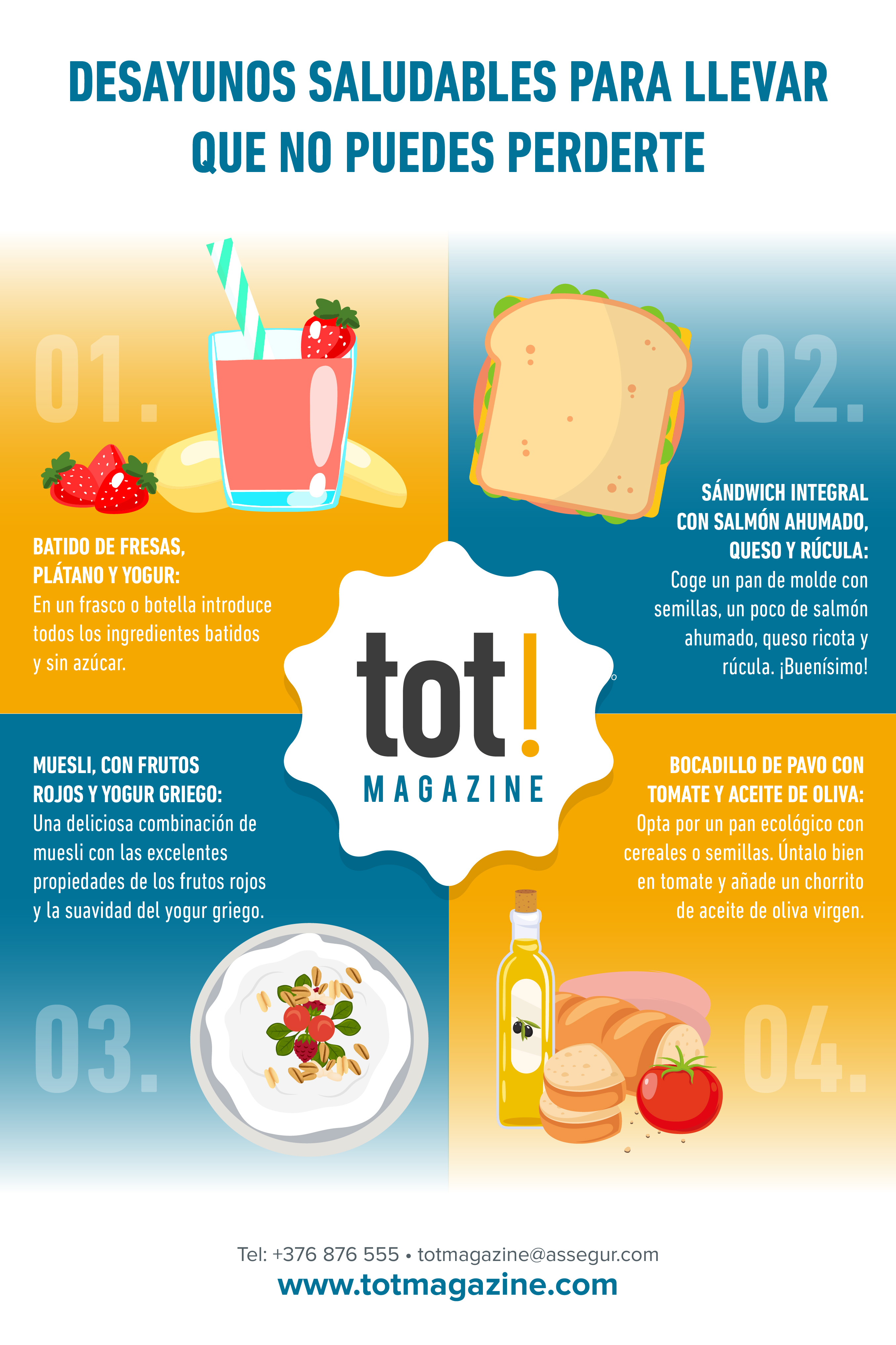 desayunos saludables para llevar que no puedes perderte infografia