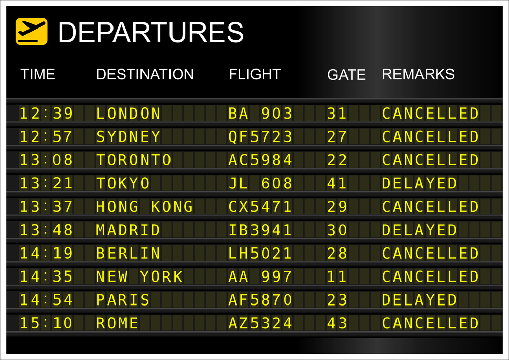 cancelación de vuelo