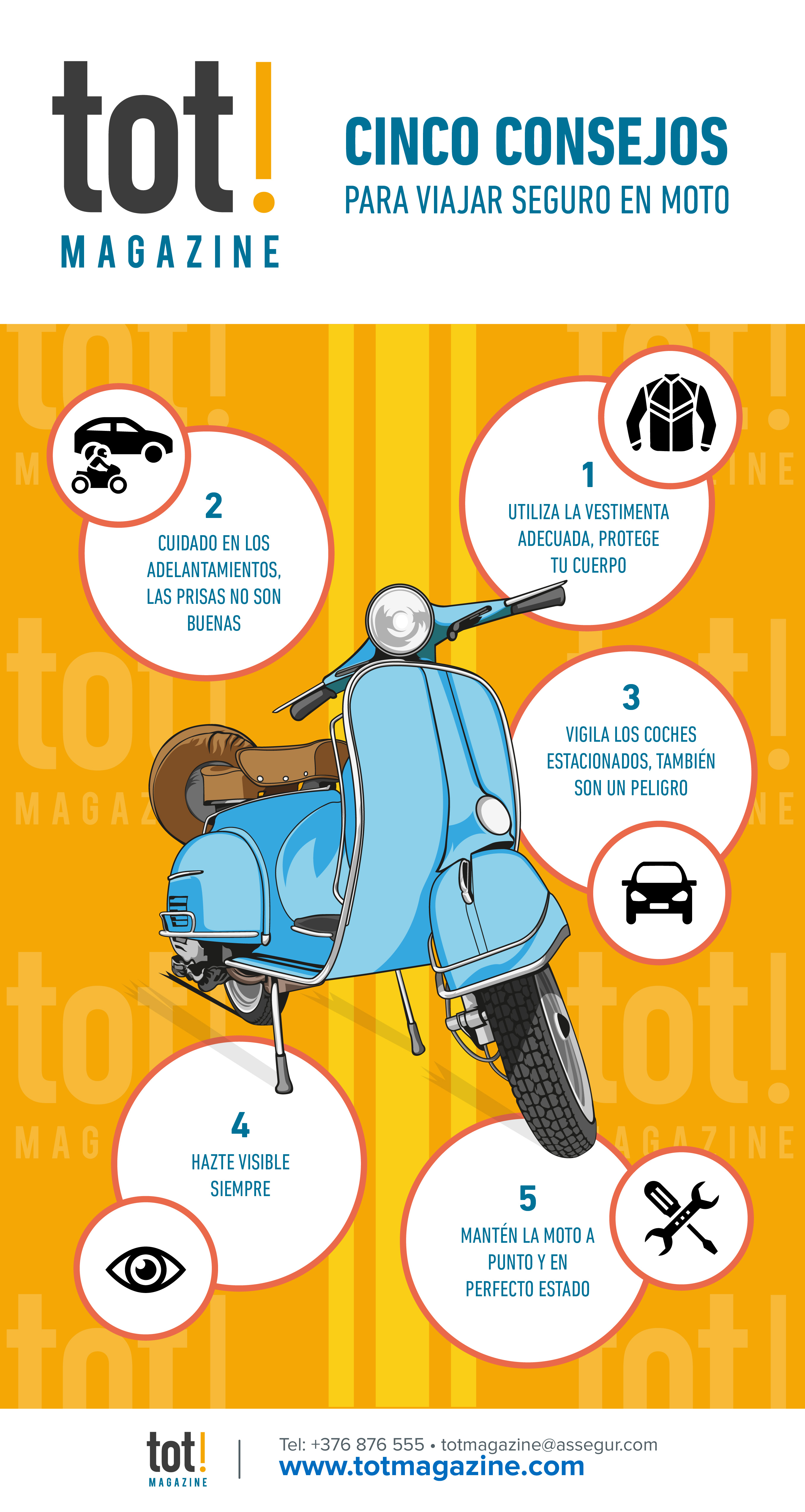 5 consejos para viajar seguro en moto - INFOGRAFIA