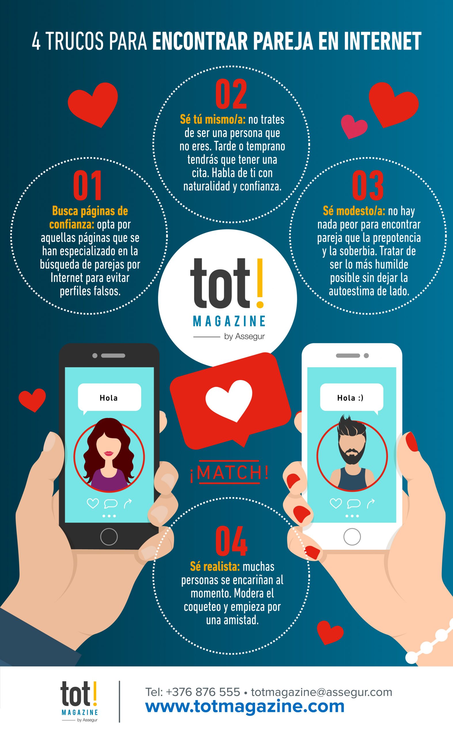 Cómo encontrar pareja en internet - Infografía - TotMagazine by Assegur  Andorra